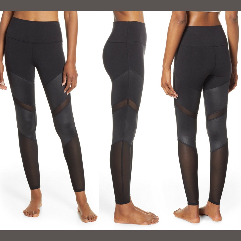 Nwt $112 Alo Sheila High Waist Leggings Black